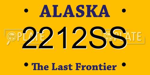2212SS Alaska License Plate
