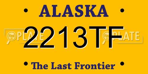2213TF Alaska License Plate