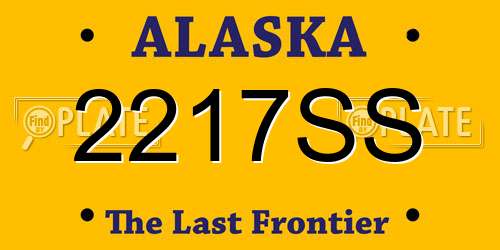 2217SS Alaska License Plate