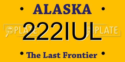 222IUL Alaska License Plate