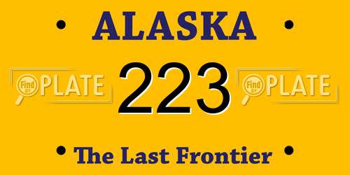 223 Alaska License Plate