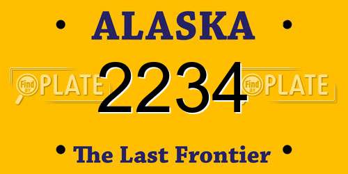 2234 Alaska License Plate