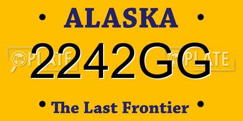 2242GG Alaska License Plate
