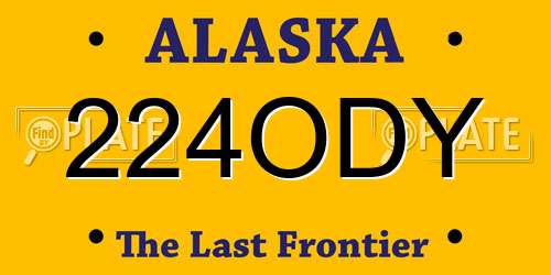 224ODY Alaska License Plate