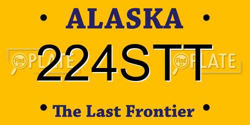 224STT Alaska License Plate