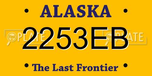 2253EB Alaska License Plate