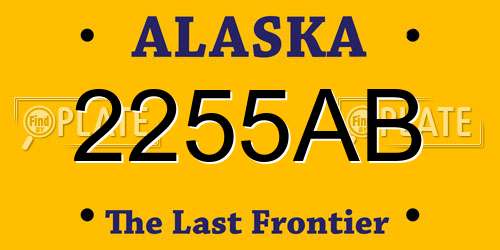 2255AB Alaska License Plate