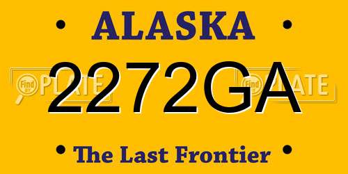 2272GA Alaska License Plate