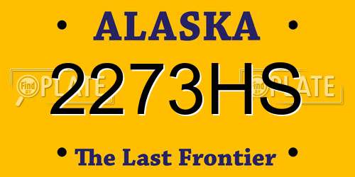 2273HS Alaska License Plate