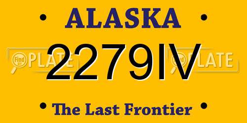 2279IV Alaska License Plate