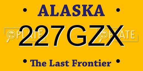 227GZX Alaska License Plate