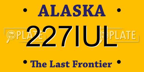227IUL Alaska License Plate