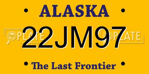 22JM97 Alaska License Plate
