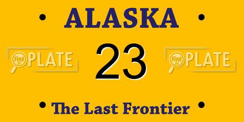 23 Alaska License Plate