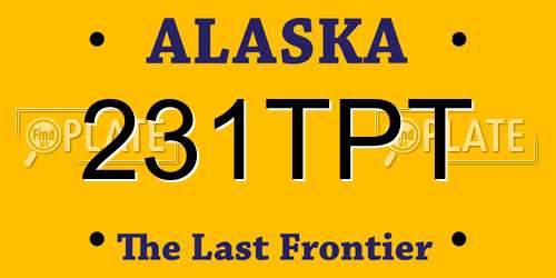 231TPT Alaska License Plate