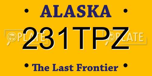 231TPZ Alaska License Plate