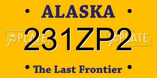 231ZP2 Alaska License Plate