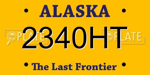 2340HT Alaska License Plate