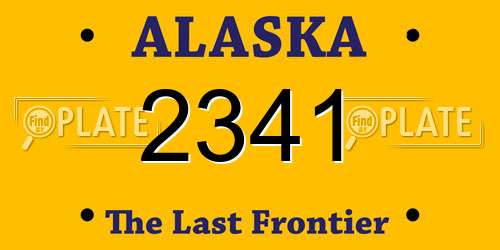 2341 Alaska License Plate