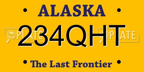 234QHT Alaska License Plate