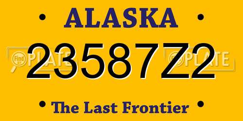 23587Z2 Alaska License Plate
