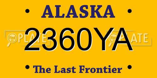 2360YA Alaska License Plate