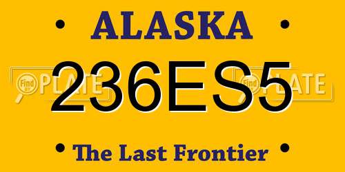 236ES5 Alaska License Plate
