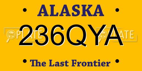 236QYA Alaska License Plate