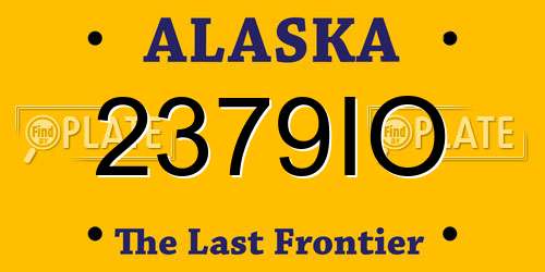 2379IO Alaska License Plate