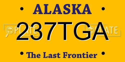 237TGA Alaska License Plate