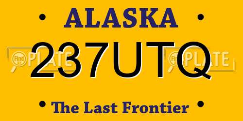 237UTQ Alaska License Plate