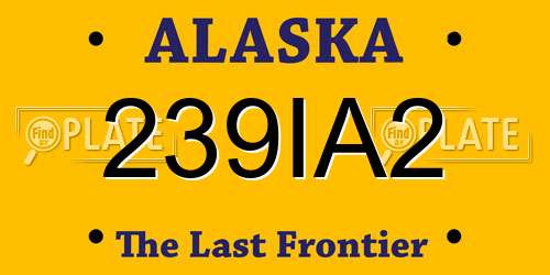 239IA2 Alaska License Plate