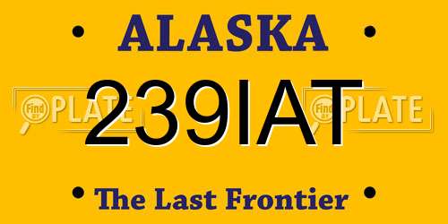 239IAT Alaska License Plate