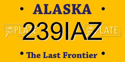 239IAZ Alaska License Plate