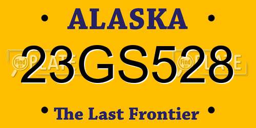 23GS528 Alaska License Plate