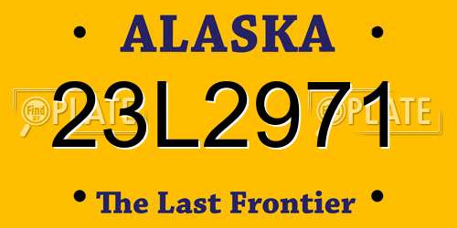 23L2971 Alaska License Plate