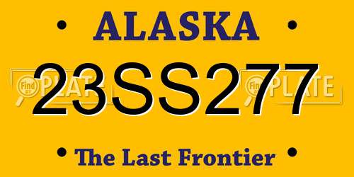 23SS277 Alaska License Plate