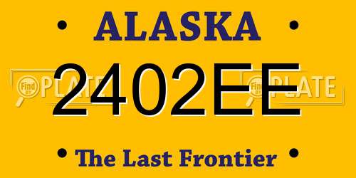 2402EE Alaska License Plate