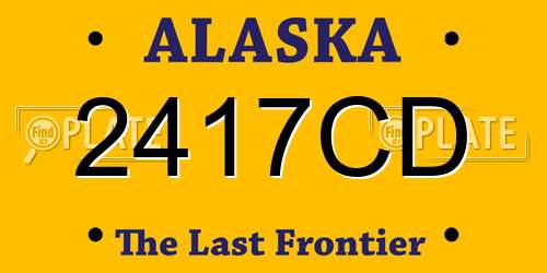 2417CD Alaska License Plate