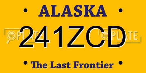 241ZCD Alaska License Plate