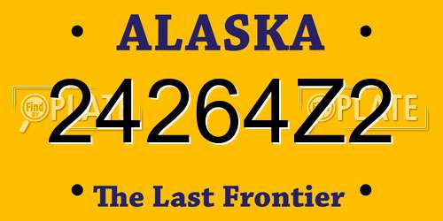 24264Z2 Alaska License Plate