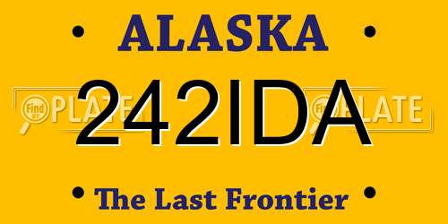242IDA Alaska License Plate