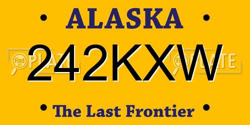 242KXW Alaska License Plate