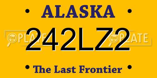 242LZ2 Alaska License Plate