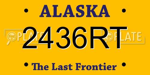 2436RT Alaska License Plate
