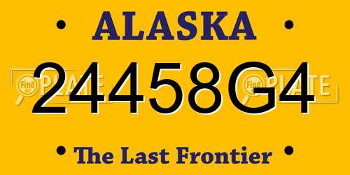 24458G4 Alaska License Plate