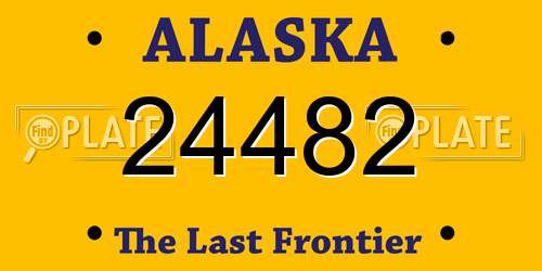 24482 Alaska License Plate