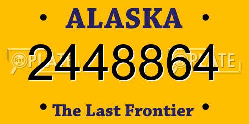 2448864 Alaska License Plate