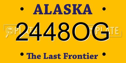 2448OG Alaska License Plate