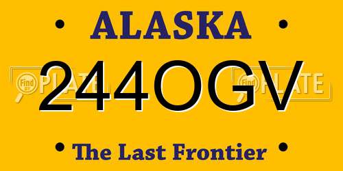 244OGV Alaska License Plate